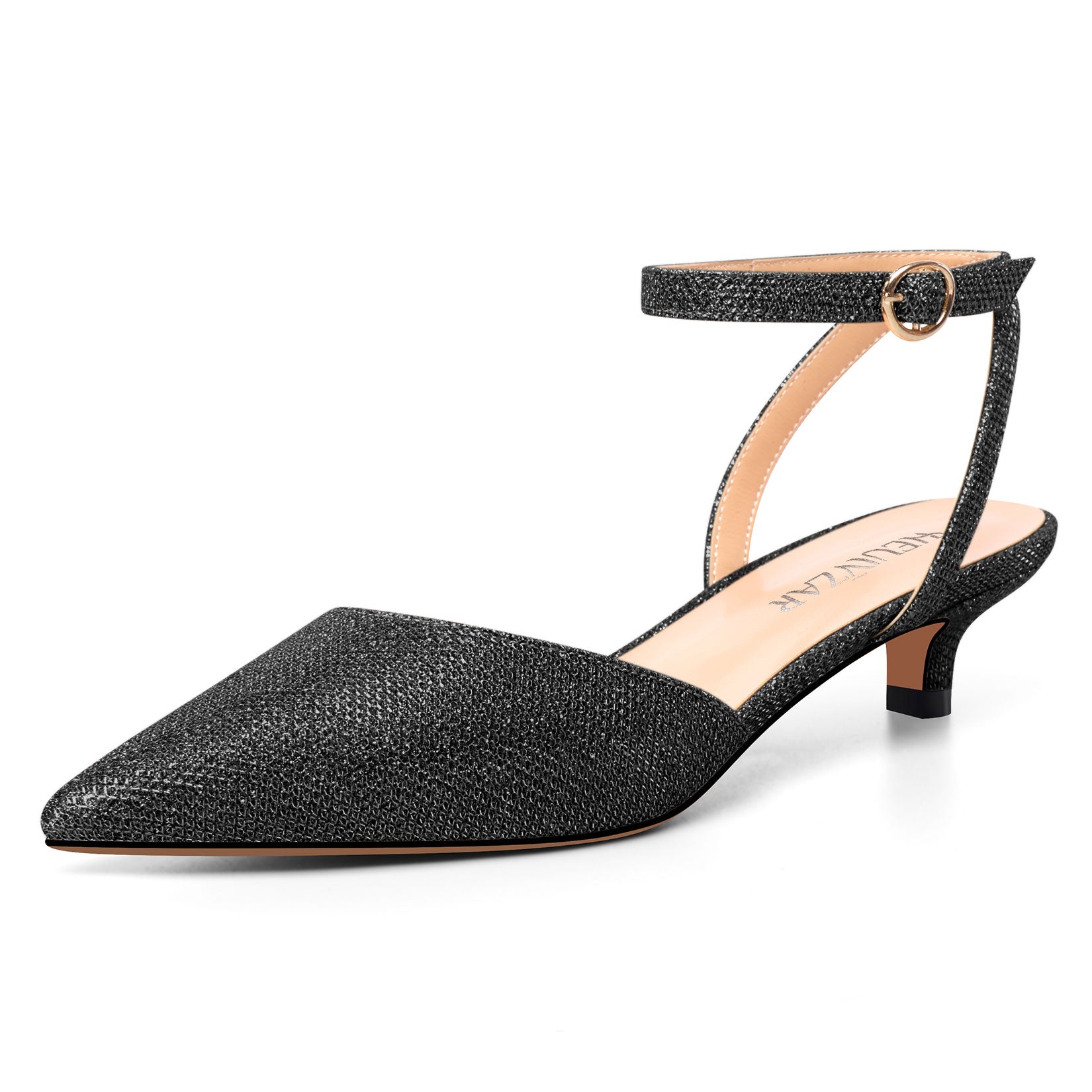 Bling black sparkle crystal low high heels club party ball pump platform  shoes. | eBay