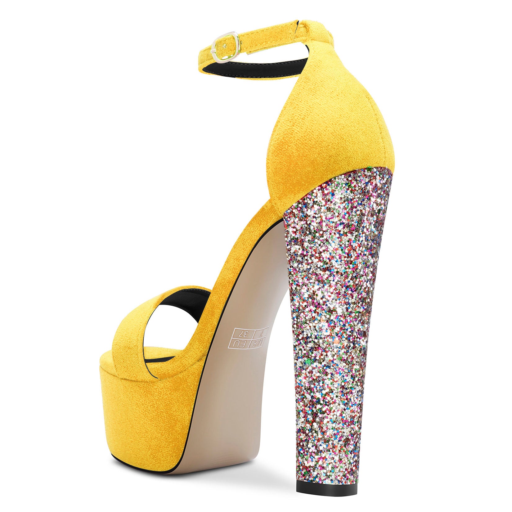Cute Yellow Suede Heels - Peep-Toe Heels - Ankle Strap Heels - Lulus