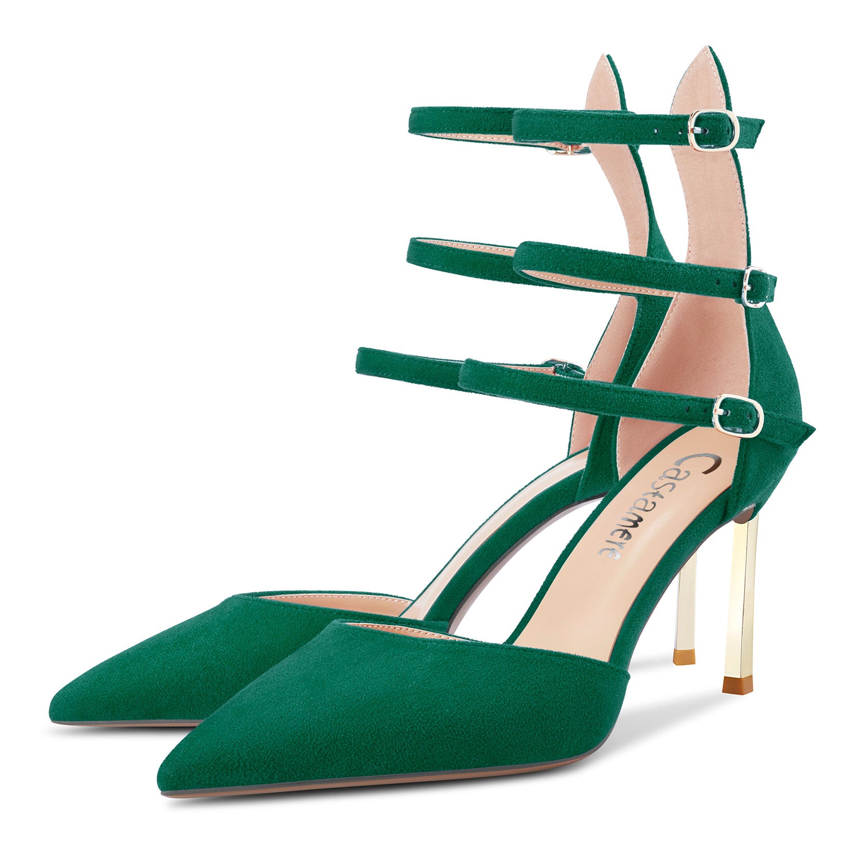 Ladies Ankle Strap High Heel Buckle Pointed Toe Stiletto Evening Dress Pump  Shoe | eBay
