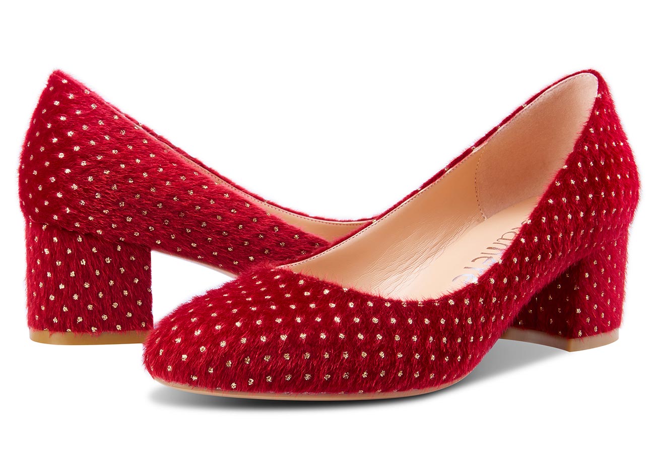 Buy Red Embroidered Aahuti Velvet Block Heels by Rajasthani Stuff Online at  Aza Fashions.