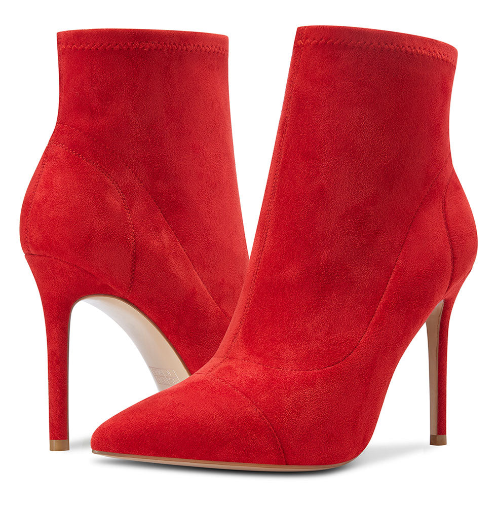 Victory Casual Booties - Red - GLITTER FASHION