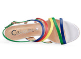 CASTAMERE Women High Heels Roman Sandals Slingback Stiletto Thin Heel Ankle Straps 10CM Shoes