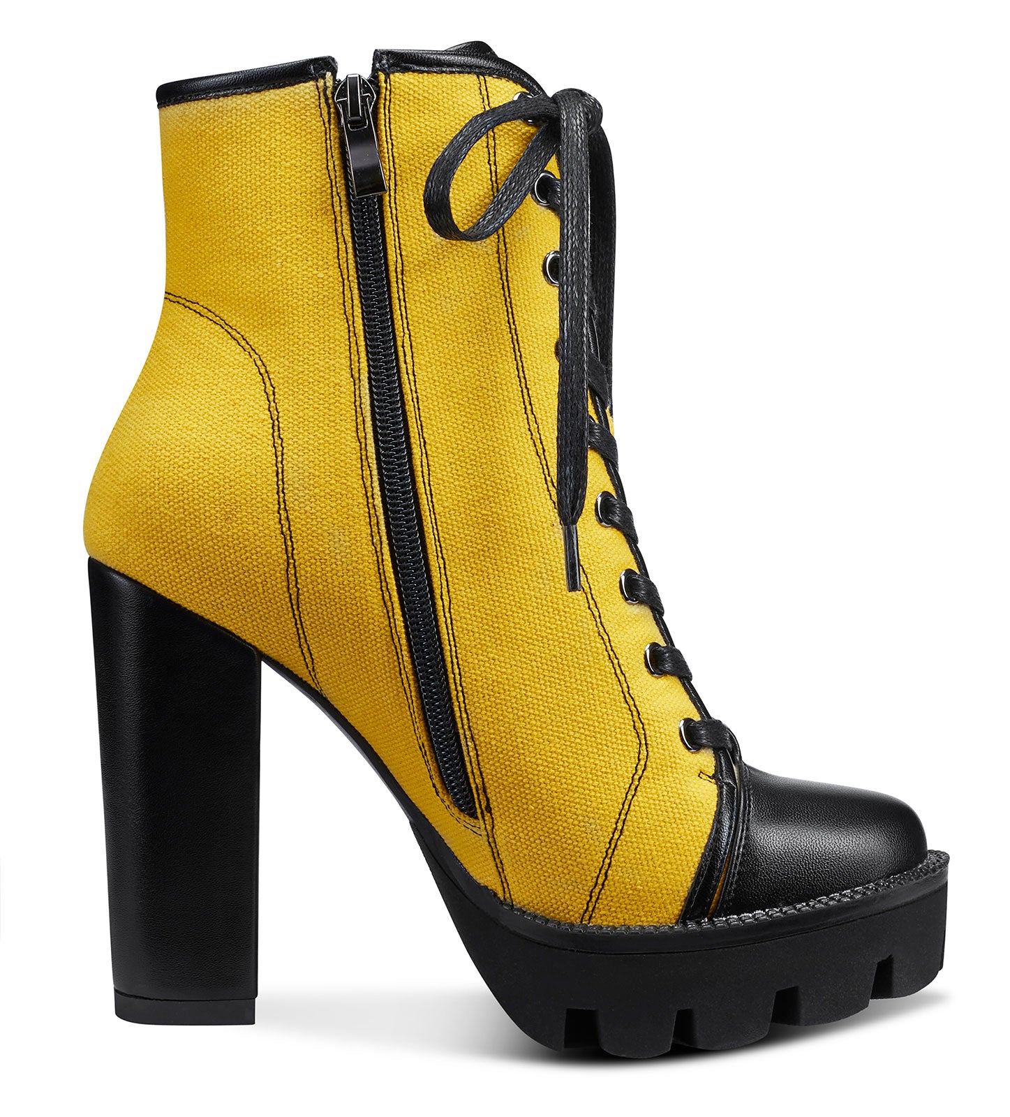 Cheap Women Ankle Boots Yellow Black High Heels Big Size 48 | Joom