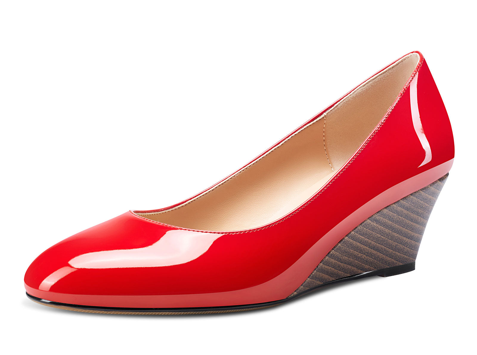 Women Red Cage Stripe Heels Sandal - Pinkshop