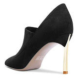 Saekcted Women Stiletto High Heel Pointed Toe Pumps Slip-on Wedding Cute 3.3 Inches Heels Black