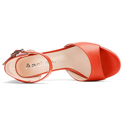 Brand New Zara Orange Chunky Heel Sandals Size 6.5 Ref 1344/010 | Platform sandals  heels, Chunky heels sandals, Platform heels chunky