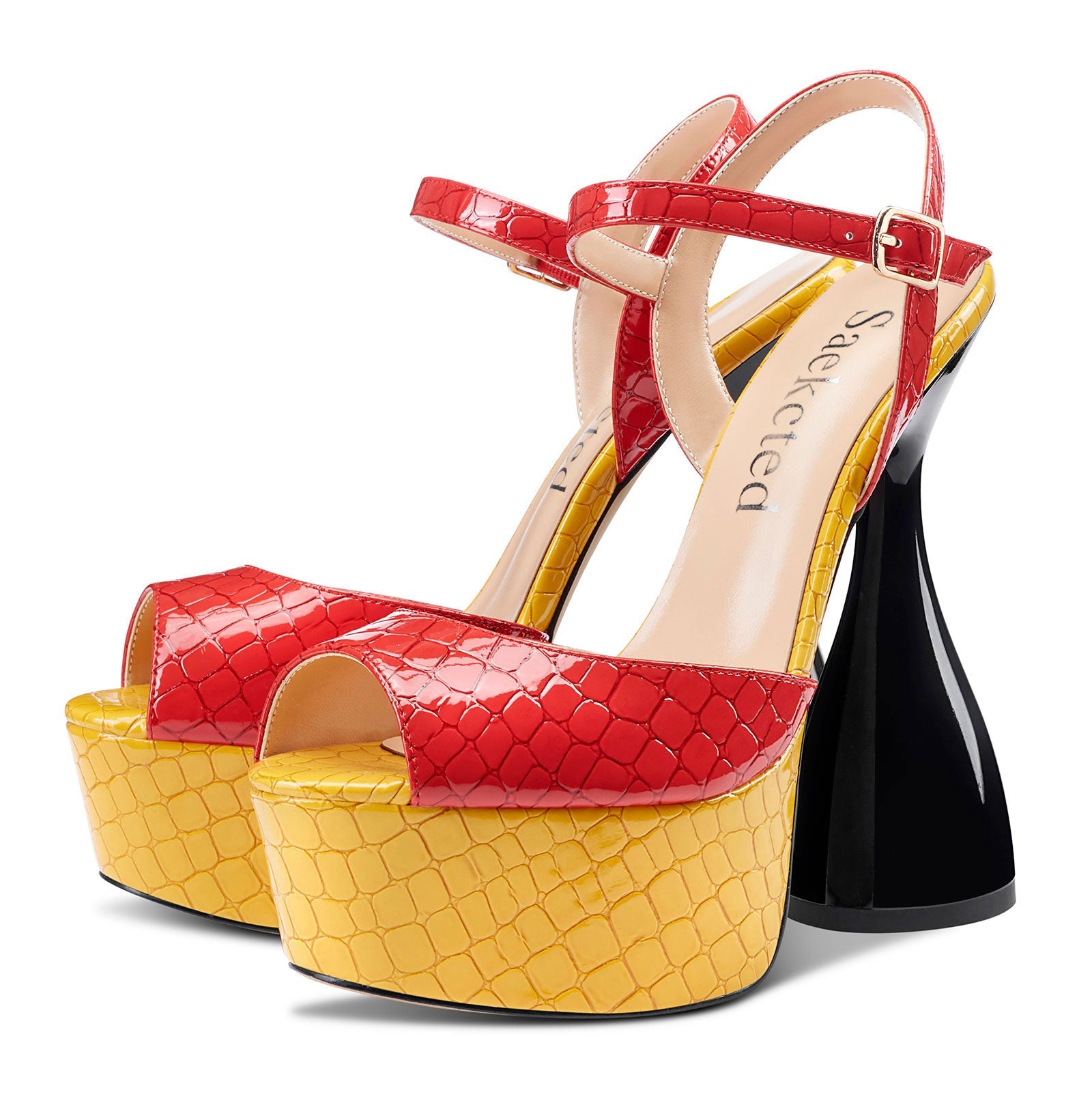 High Heeled 6 Inch Stiletto Waterproof Platform Super High Heel Sandals  Women Summer, Purple-42: Buy Online at Best Price in UAE - Amazon.ae