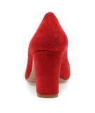 CASTAMERE Womens High Heel Pointed Toe Slip-on Suede Pumps 8CM