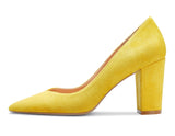 CASTAMERE Chunky Heel Pumps for Women High Heels Pointed-Toe Shoes Dinner Wedding Pump 3 Inch Block Heels