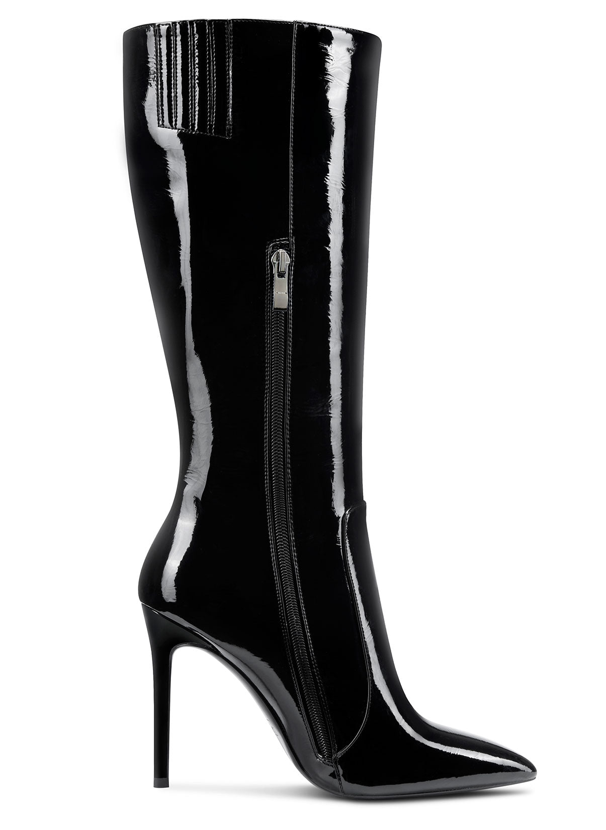 CASTAMERE Womens Knee High Boots High Heels Elegant Pointy Toe Stilettos Boot with Zipper 10CM Heel